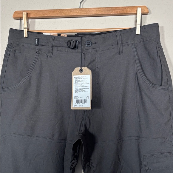 Prana Men's Zion ll Stretch Charcoal Cargo Pants. NWT Size 33x32 - Picture 2 of 13